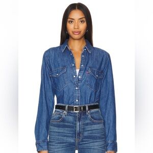 Levi's Classic Indigo Western Denim Shirt 100% Cotton